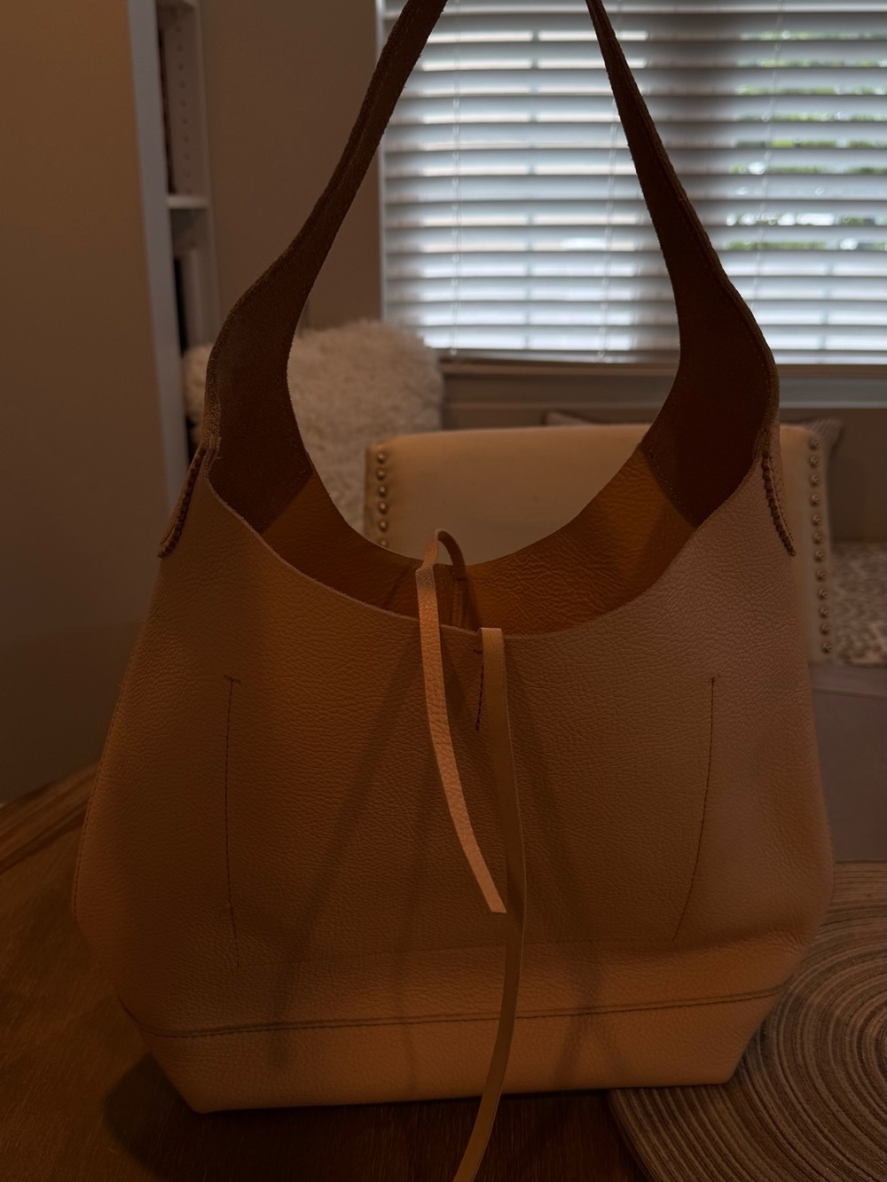 J. Crew Tan Pebbled Leather Shoulder Hobo - Picture 3 of 11